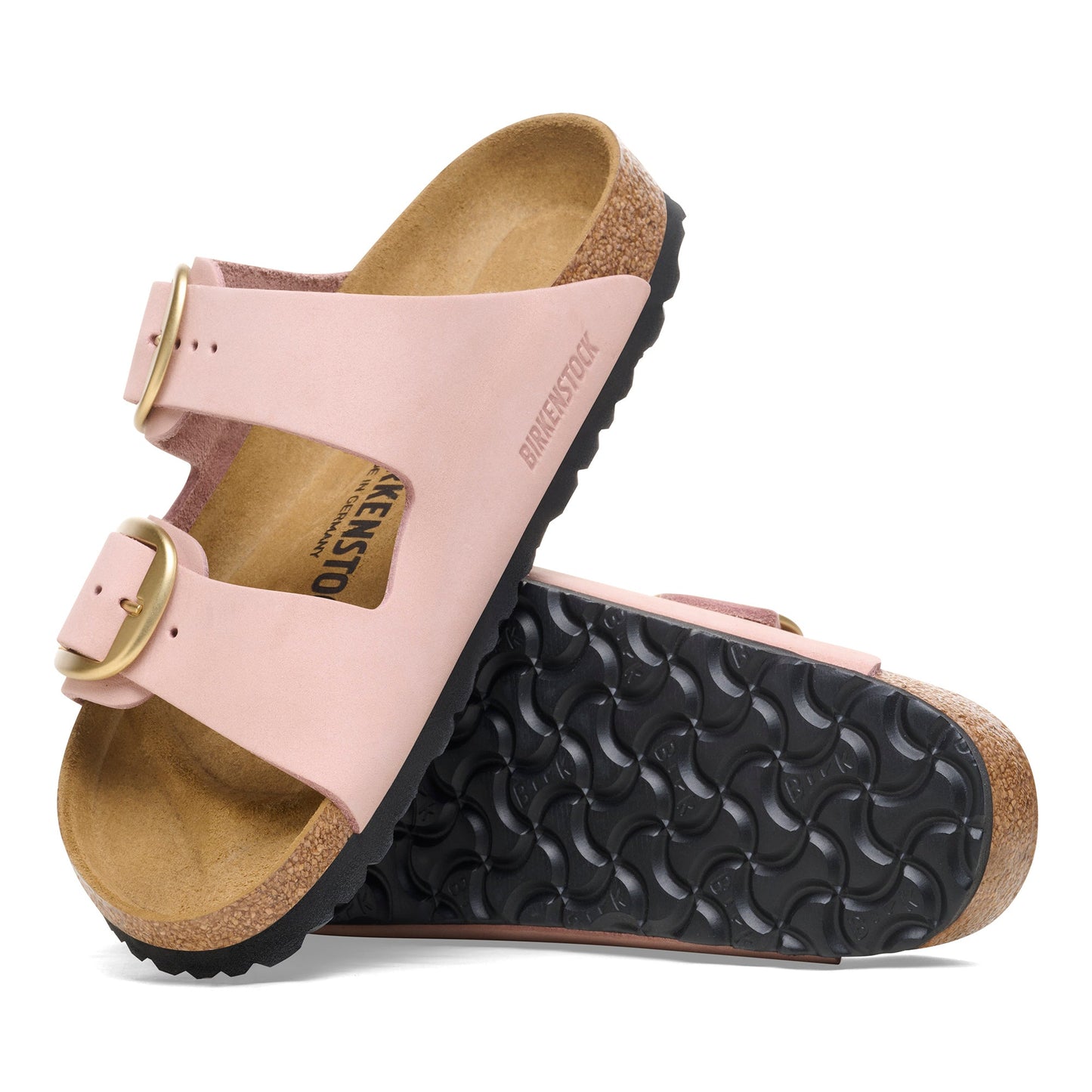 (WMNS) Birkenthtstock Arizona Big Buckle Nubuk Leather Narrow Fit 'Soft Pink' 1026553