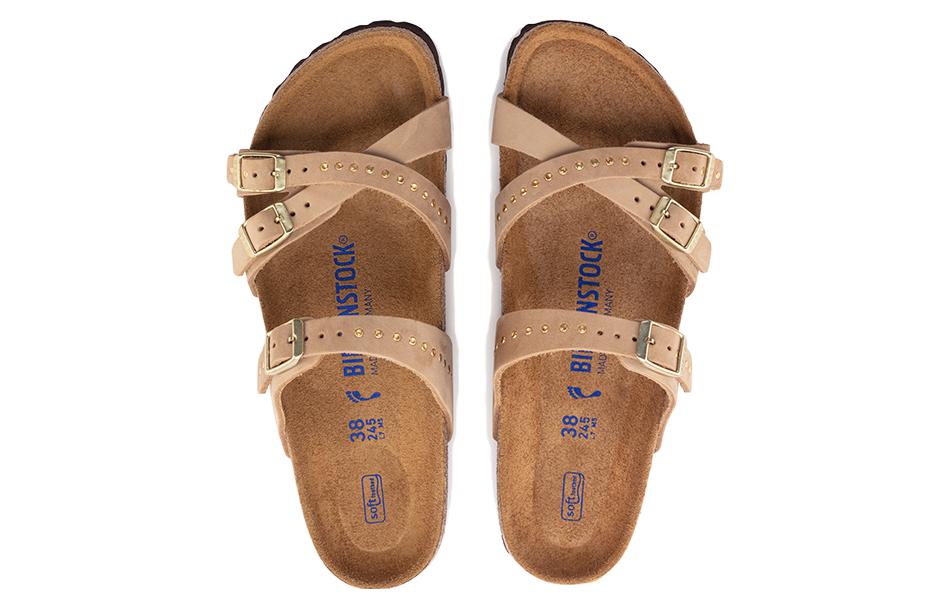 (WMNS) Birkenthtstock Franca Soft Footbed Nubuk Leather Narrow Fit 'Sandcastle' 1024217