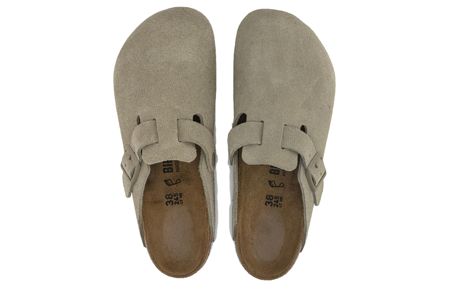Birkenthtstock Boston Suede Leather 'Faded Khaki' 1025788