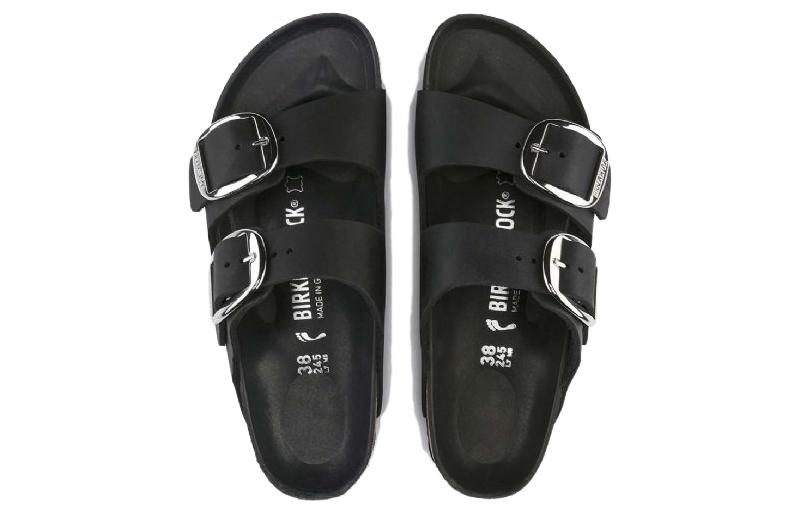 (WMNS) Birkenthtstock Arizona Double-Buckle Sandals 'Black' 1011075