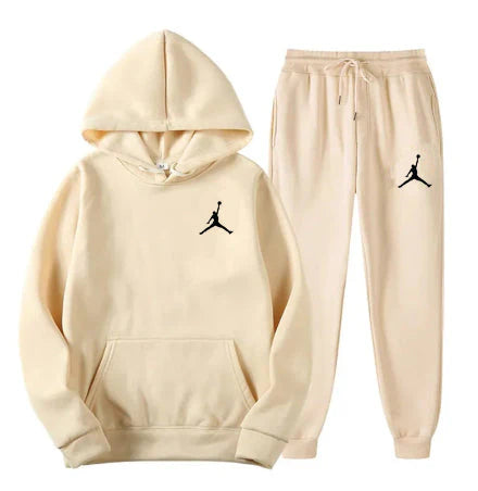 Solid Color Men's Women's Hoodie Jacket Fashion Street Casual Sets Autumn Winter Fleece Sportswear + Pants 2022 Multicolor Suit