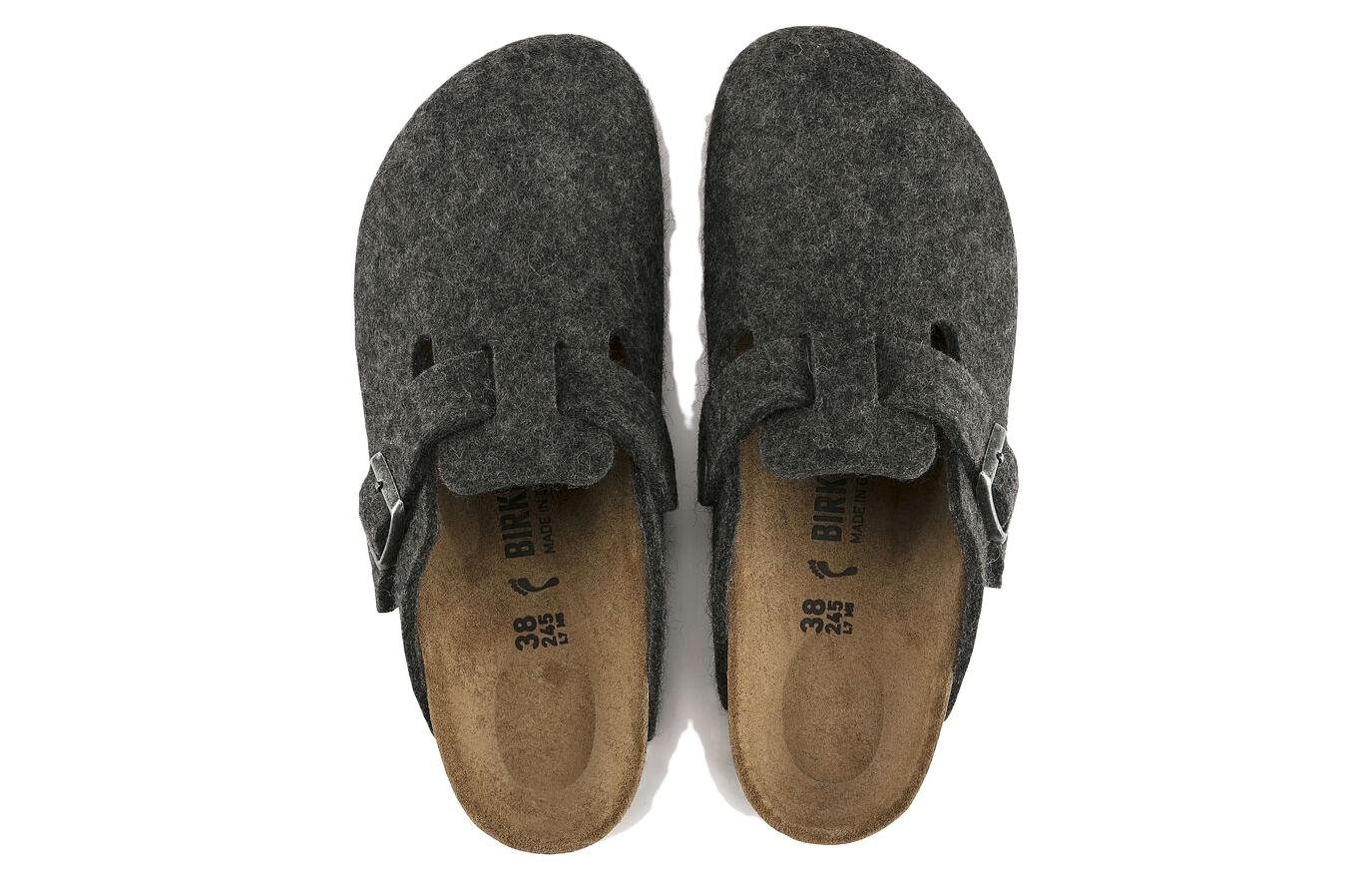 Birkenthtstock Boston Regular 'Wool Felt Anthracite' 0160371