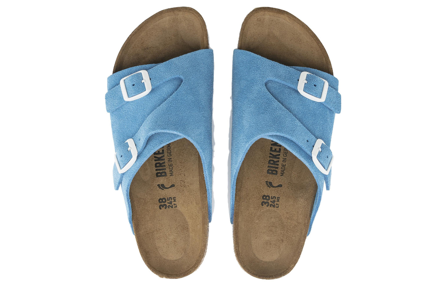 Birkenthtstock Zrich Suede Leather 'Sky Blue' 1024994
