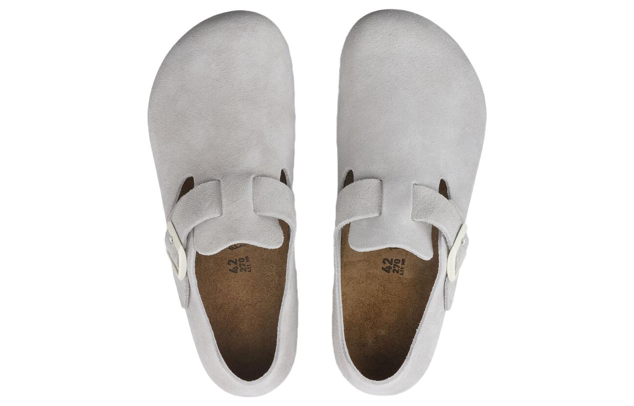Birkenthtstock London Suede Leather Narrow Fit 'Antique White' 1024626
