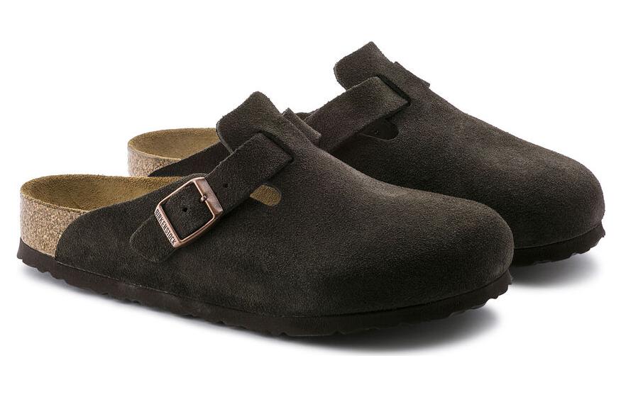 Birkenthtstock Boston Soft Footbed Suede Leather Narrow Fit 'Mocha' 0660463