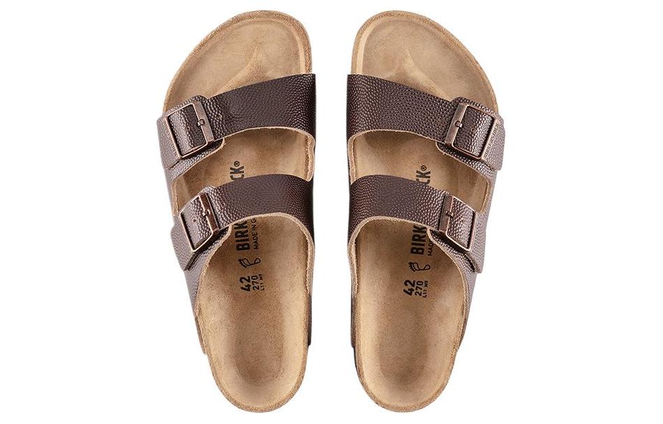 Birkenthtstock Arizona Natural Horween Sandals 'Brown' 1022353