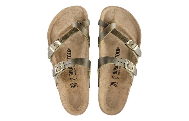 (WMNS) Birkenthtstock Mayari Oiled Leather Narrow Fit 'Olive' 1023350