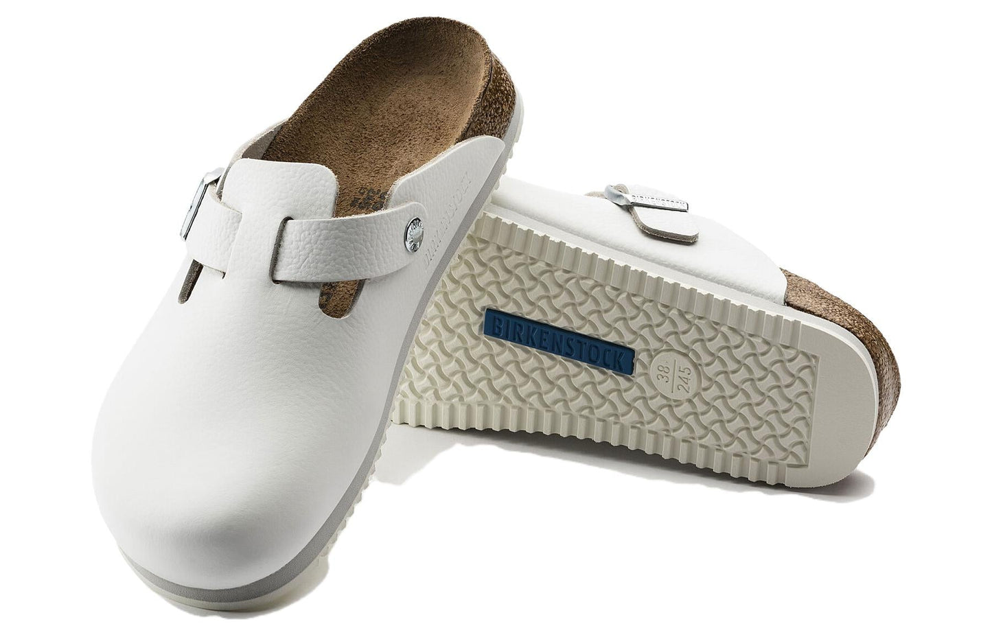 Birkenthtstock Boston Super Grip Leather 'White' 0060134