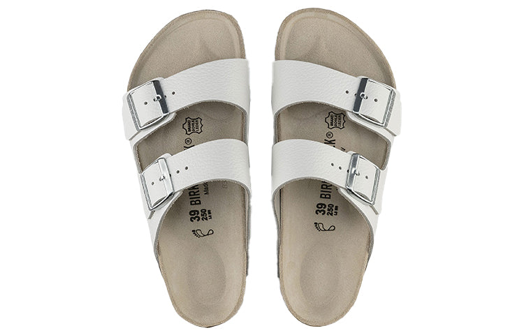 Birkenthtstock Arizona Natural Leather Narrow Fit 'White' 51133