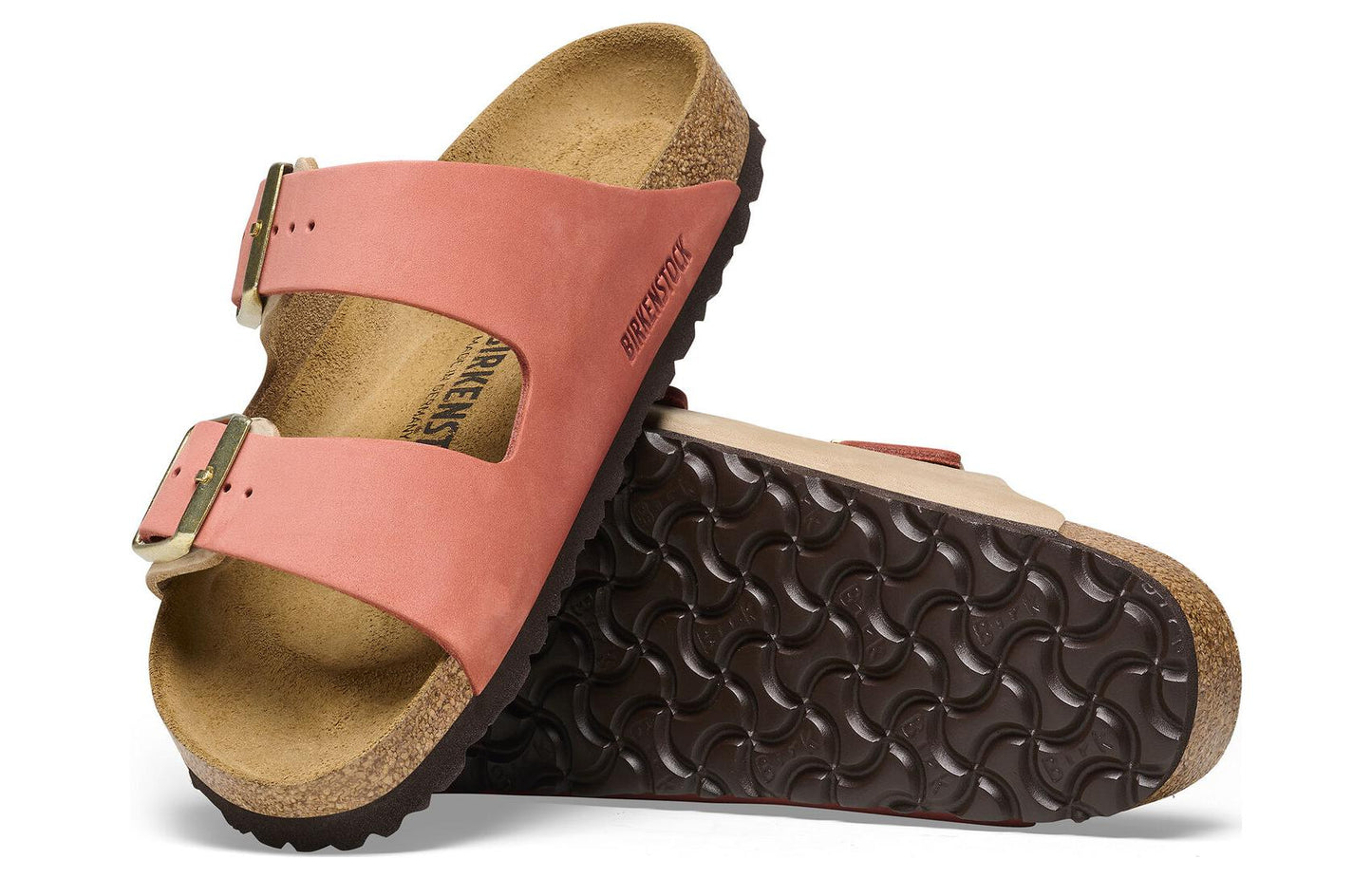Birkenthtstock Arizona Nubuk Leather Narrow Fit 'Mars Red/ Sandcastle' 1025727