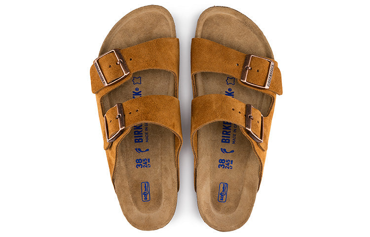 Birkenthtstock Arizona Series Cowhide Suede Light Brown Version Sandals 1009526
