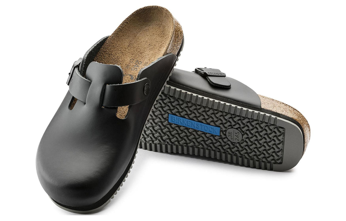 Birkenthtstock Boston Super Grip Leather Narrow Fit 'Black' 0060194