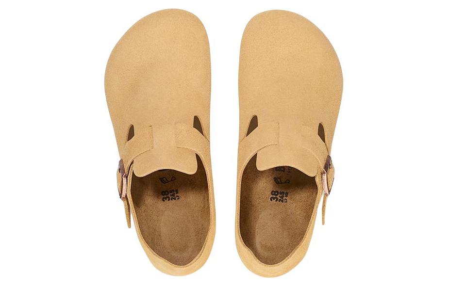 Birkenthtstock London Suede Leather Narrow Fit Shoes 'Latte Cream' 1027600