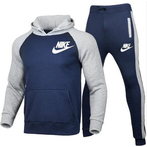 customized high standard casual men's clothing tracksuit set pullover Long sleeve two piece tracksuit