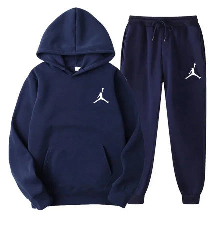 Solid Color Men's Women's Hoodie Jacket Fashion Street Casual Sets Autumn Winter Fleece Sportswear + Pants 2022 Multicolor Suit