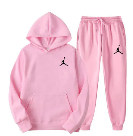 Solid Color Men's Women's Hoodie Jacket Fashion Street Casual Sets Autumn Winter Fleece Sportswear + Pants 2022 Multicolor Suit