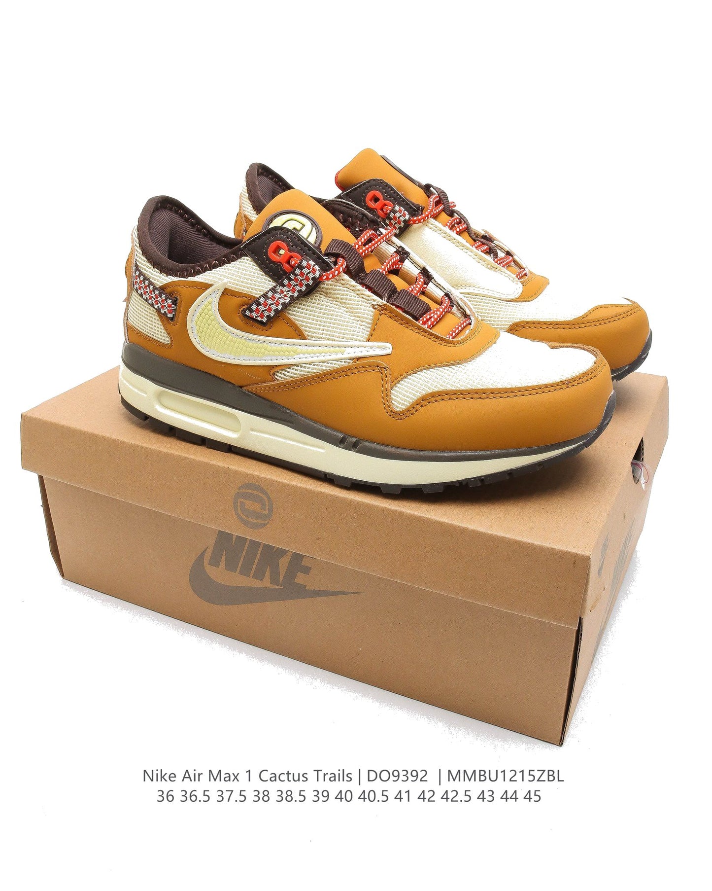 Travis Scott x Aithtr Max 1WheatLemon DO9392-700 Dames & Heren Schoenen-1