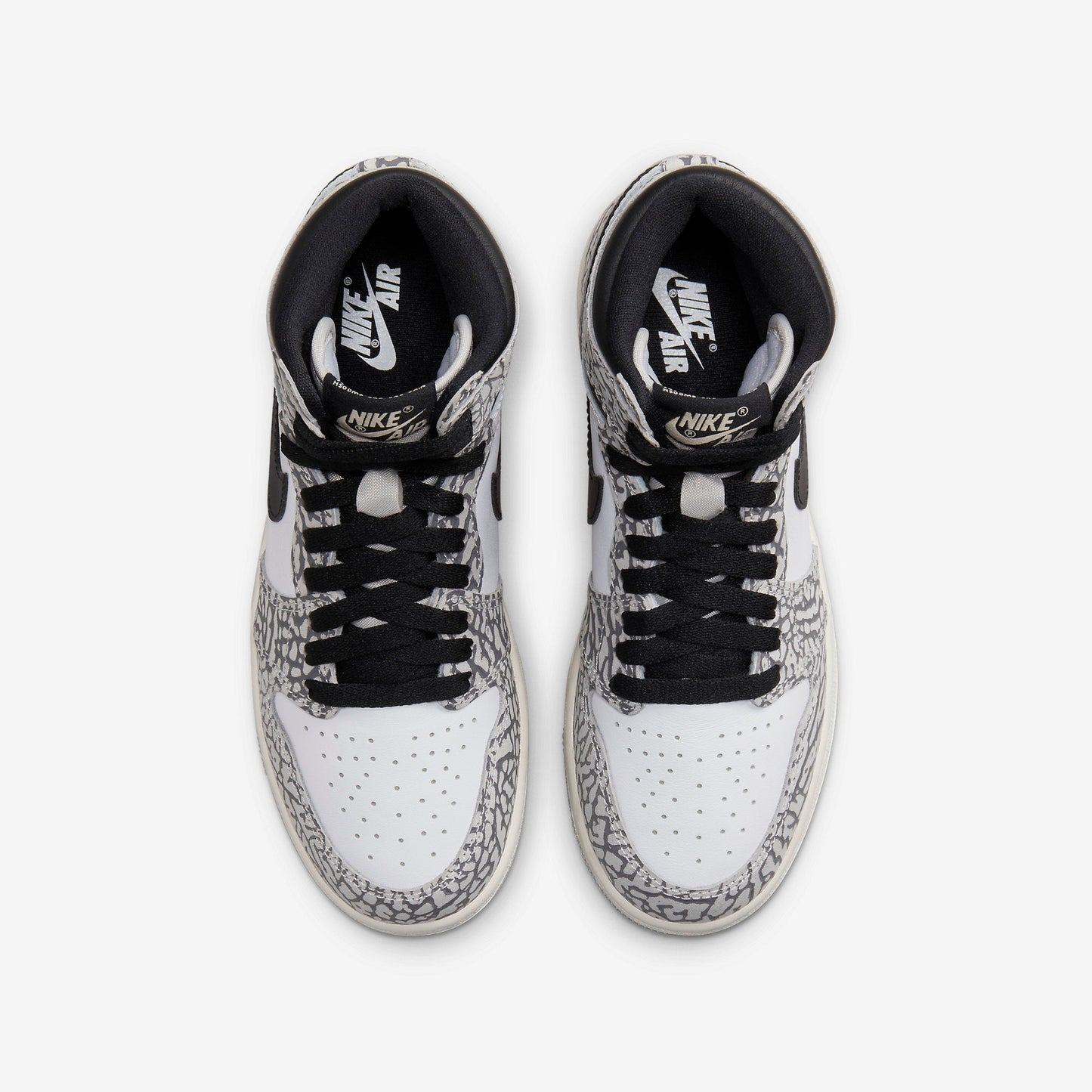 (GS) Aithtr Jordthtan 1 Retro High OG 'White Cement / Elephant Print' (2023) FD1437-052