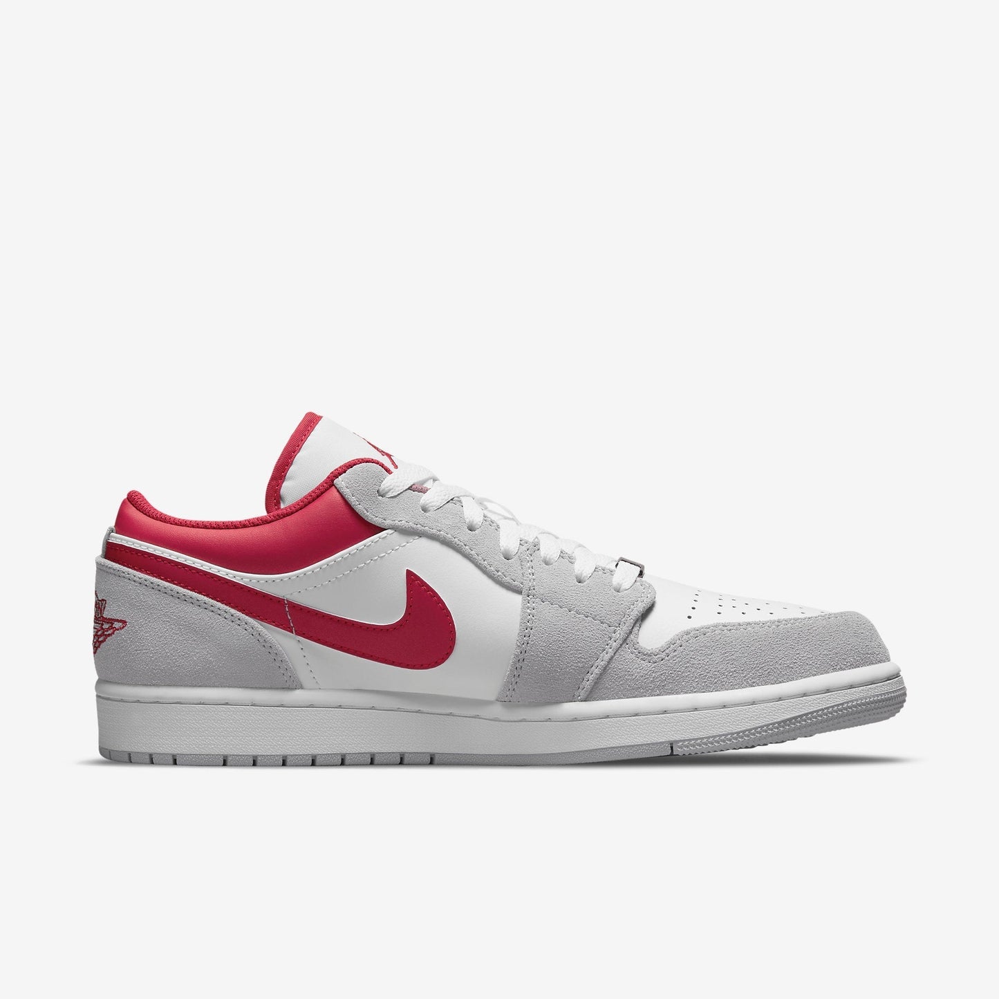 (Men's) Aithtr Jordthtan 1 Low SE 'Light Smoke Grey / Gym Red' (2021) DC6991-016