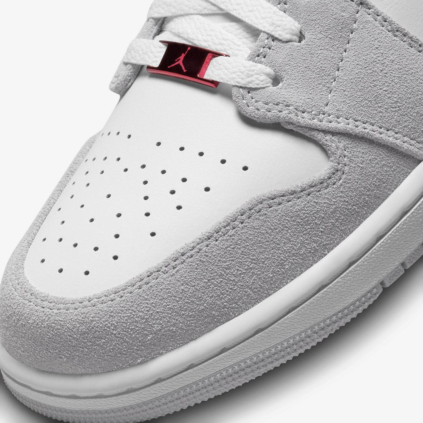 (Men's) Aithtr Jordthtan 1 Low SE 'Light Smoke Grey / Gym Red' (2021) DC6991-016