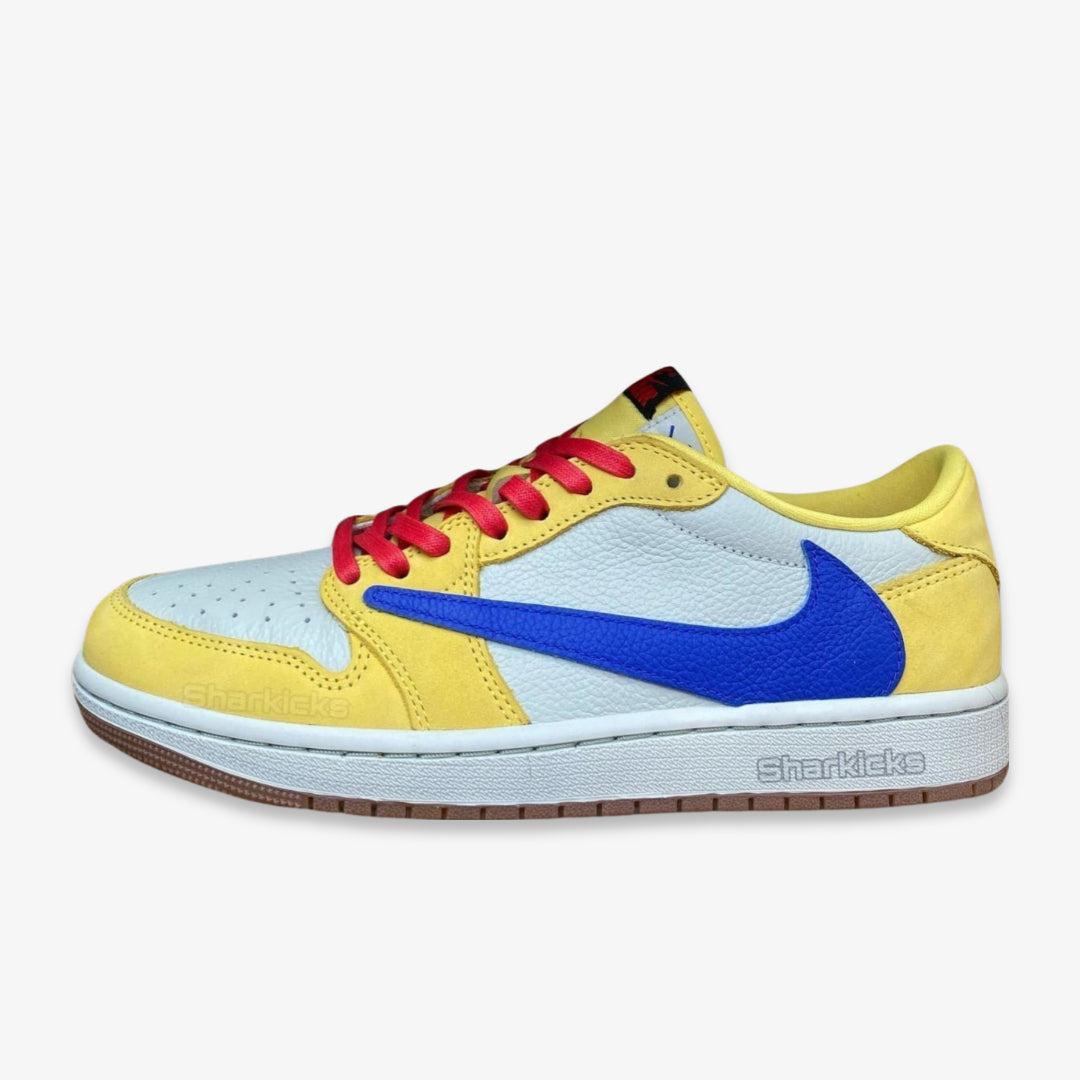 (TD) Aithtr Jordthtan 1 Low OG x Travis Scott 'Canary / Elkins High School' (2024)