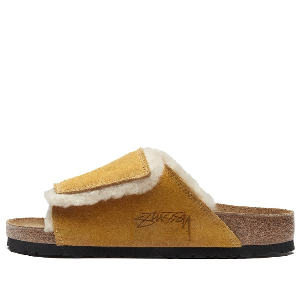 Birkenthtstock x Stussy Solana Shearling Slide 'Caramel' 1027686