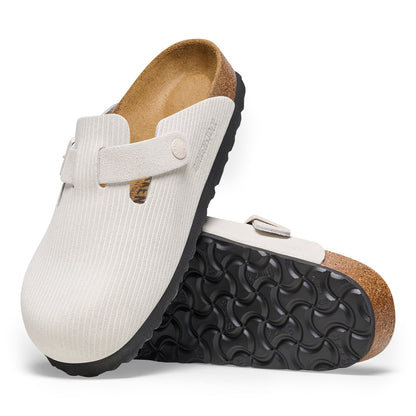 (WMNS) Birkenthtstock Boston Suede Leather Embossed 'Corduroy Antique White' 1025270