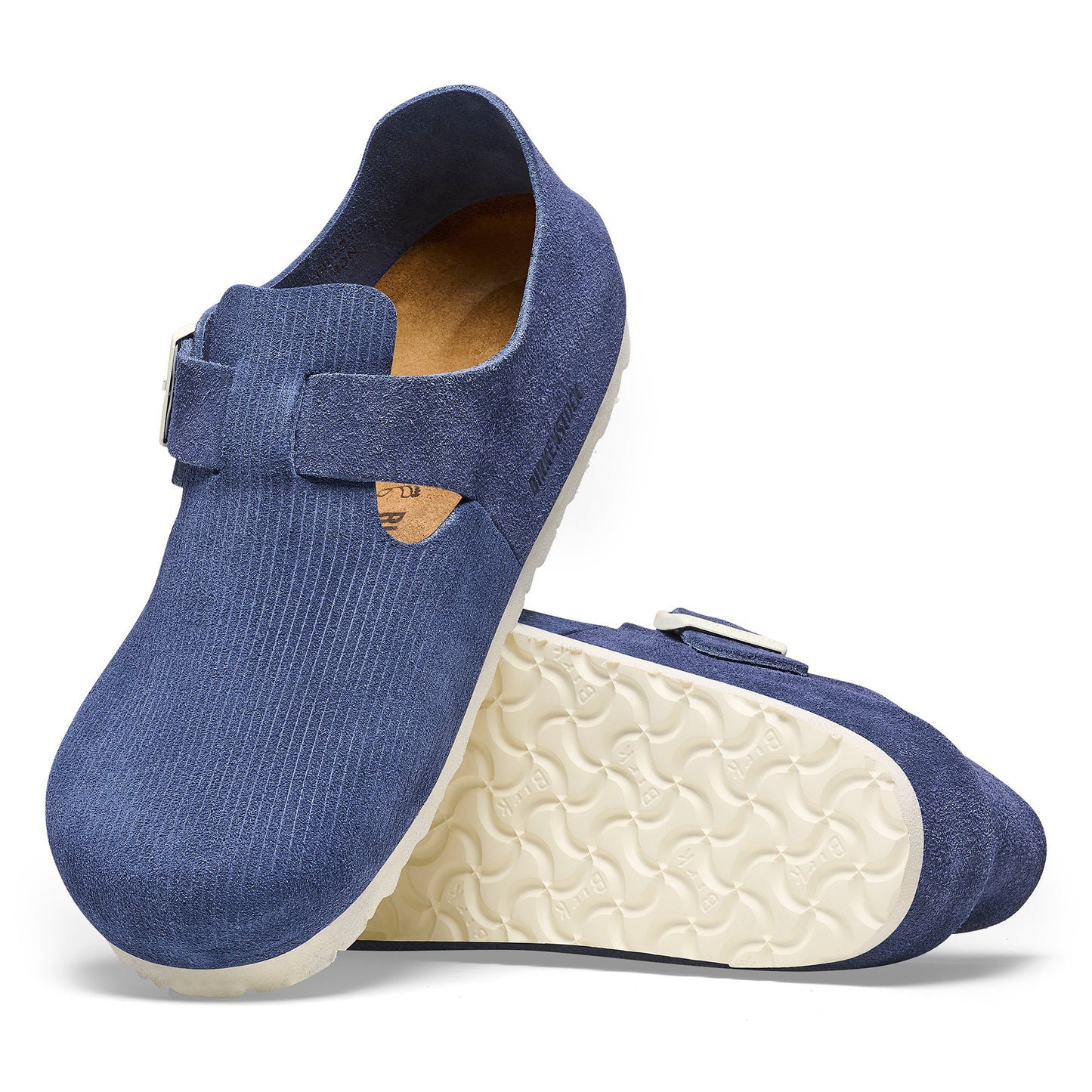 Birkenthtstock London Suede Leather ' Corduroy Indigo' 1025549