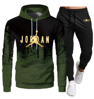 autumn and winter new fleece splashed ink 3D hooded sweater