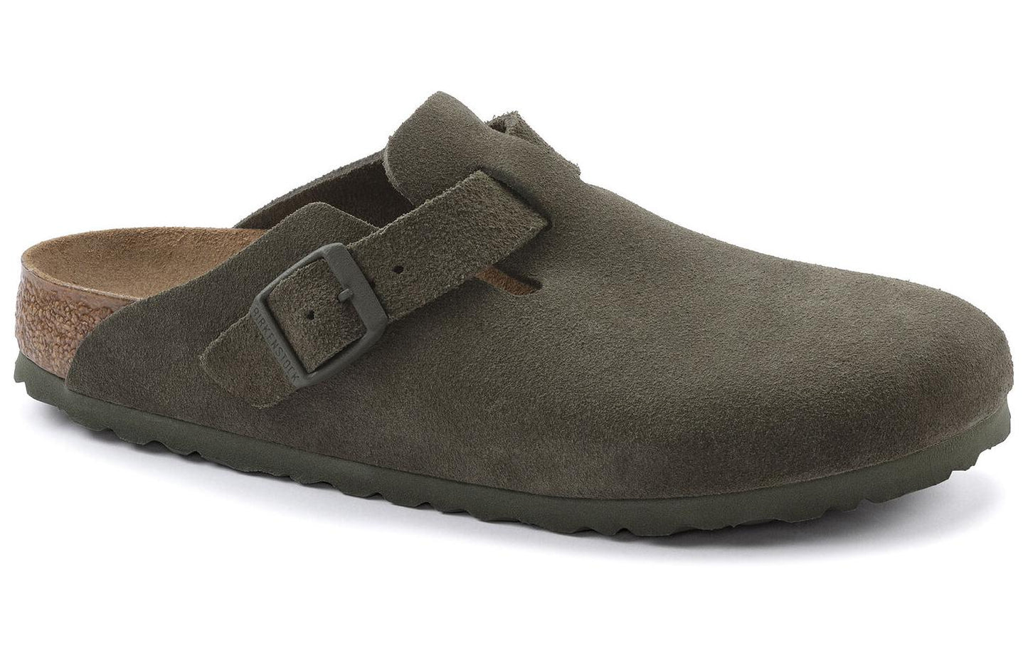 Birkenthtstock Boston Suede Leather Narrow Fit 'Thyme' 1024714
