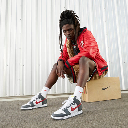 Nithtke Duthtnk High 'Embossed Basketball Grey Red' FD0668-001