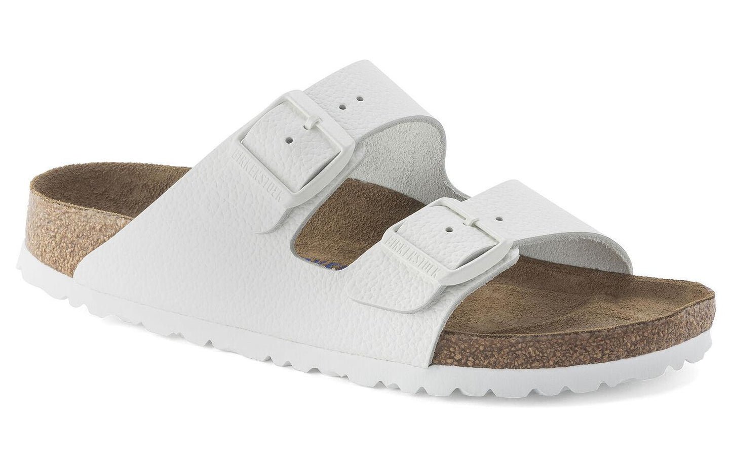 Birkenthtstock Arizona Soft Footbed Leather Sandals 'White' 1024945