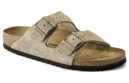 Birkenthtstock Arizona Suede Leather Narrow Fit Sandals 'Taupe' 0051463