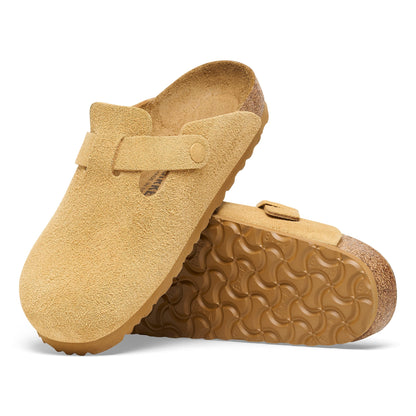 (WMNS) Birkenthtstock Boston Suede Leather 'Latte Cream' 1027752