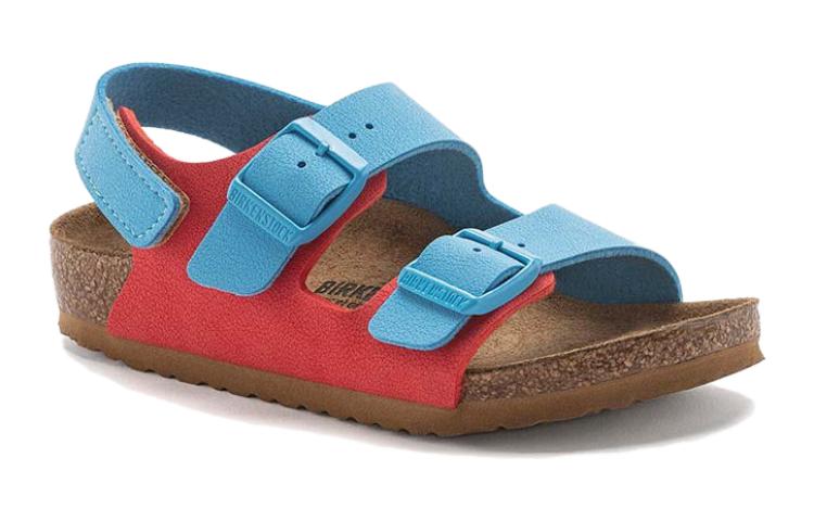 (PS) Birkenthtstock Milano HL Kids Birko-Flor Birkibuc Narrow Fit 'Sky Blue/Active Red' 1024373
