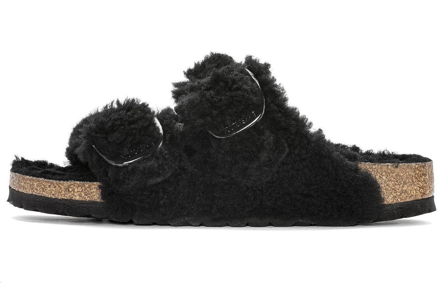 Birkenthtstock Arizona Big Buckle Shearling Narrow Fit 'Teddy Black' 1023105
