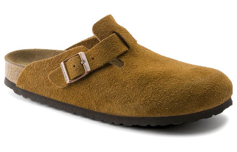 Birkenthtstock Boston Soft Footbed Suede Leather Narrow Fit 'Mink' 1009543