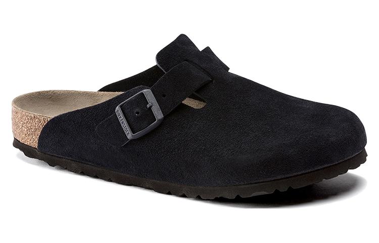 Birkenthtstock Boston Soft Footbed Suede Leather 'Midnight' 1023910