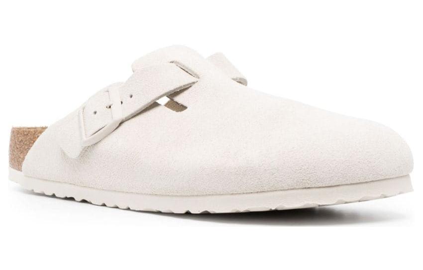 Birkenthtstock Boston Suede Leather Narrow Fit Sandals 'Antique White' 1024740