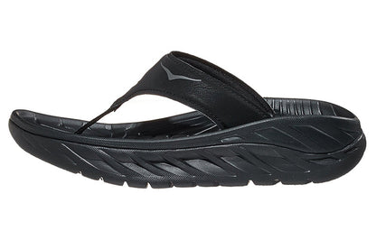 (WMNS) Hothtka ONE ONE Ora Recovery Flip Slide 'Black Dark Gull Grey' 1117910-BDGGR