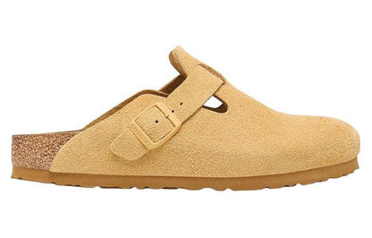 (WMNS) Birkenthtstock Boston Suede Leather 'Latte Cream' 1027752