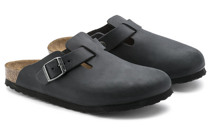 Birkenthtstock Boston Regular 'Oiled Leather Black' 0059461