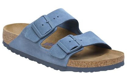 Birkenthtstock Arizona Soft Footbed Suede Leather Sandals 'Elemental Blue' 1027660