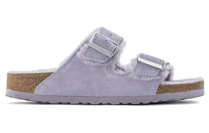(WMNS) Birkenthtstock Arizona Shearling Suede Leather Narrow Fit 'Purple Fog' 1023256