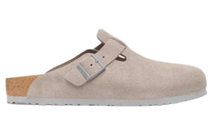 (WMNS) Birkenthtstock Boston Suede Leather 'Stone Coin' 1027751