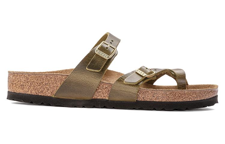 (WMNS) Birkenthtstock Mayari Oiled Leather Narrow Fit 'Olive' 1023350