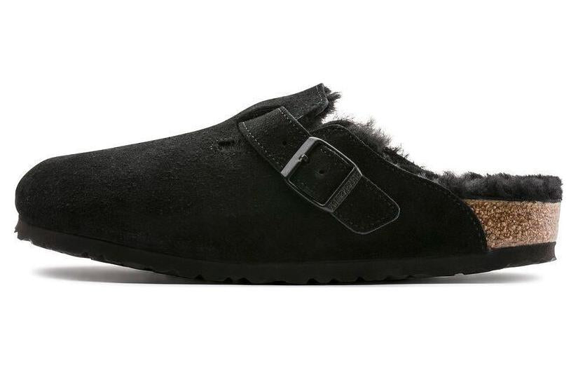 Birkenthtstock Boston Fur Regular 'Suede Leather Black' 0259881