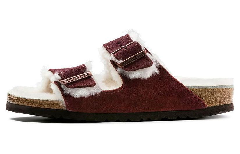 Birkenthtstock Arizona Shearling Suede Leather Narrow Fit 'Port' 1012247