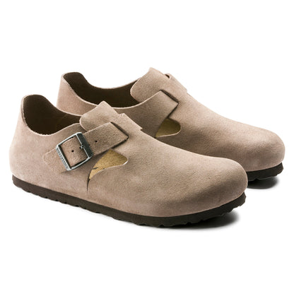 Birkenthtstock London Suede Leather Narrow Fit Shoes 'Taupe' 1010504