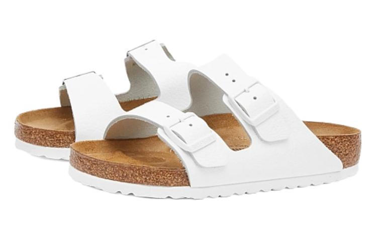 Birkenthtstock Arizona Natural Leather Sandals 'White' 1025048